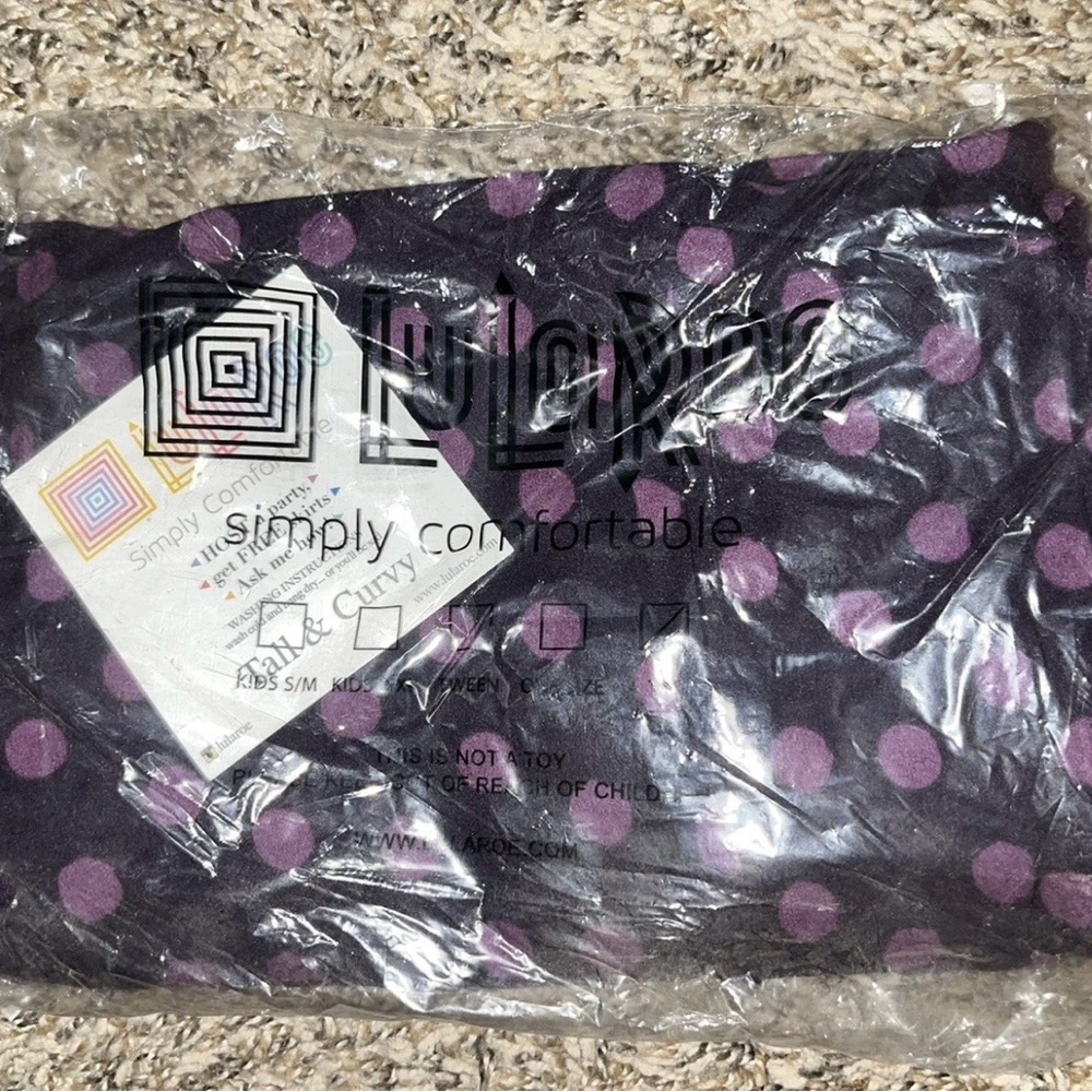LuLaRoe Purple Polka Dot Pants